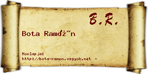 Bota Ramón névjegykártya